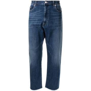 cropped straight-leg jeans