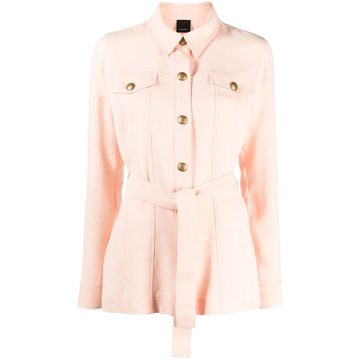 tied-waist shirt jacket