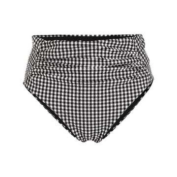 gingham-print bikini bottoms