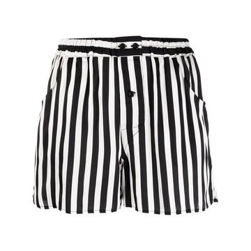 striped high-waist shorts