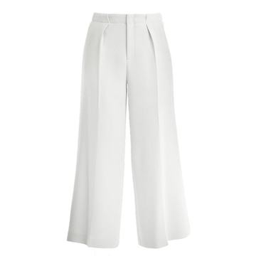 Broadgate high-rise wide-leg wool-crepe trousers