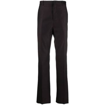 pressed-crease tailored trousers