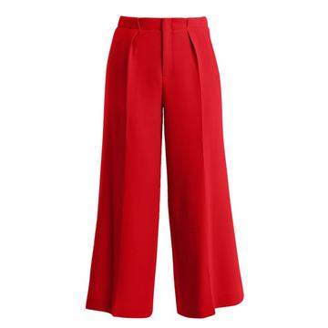 Broadgate high-rise wide-leg wool-crepe trousers