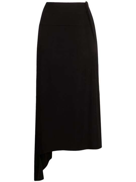 high-waisted asymmetric-hem skirt展示图