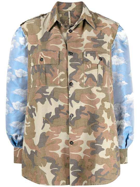 camouflage-print shirt jacket展示图