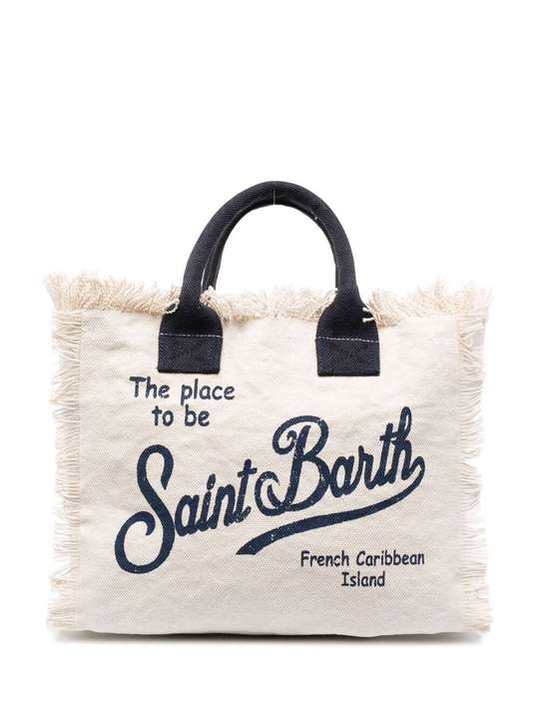 logo-print cotton beach bag展示图