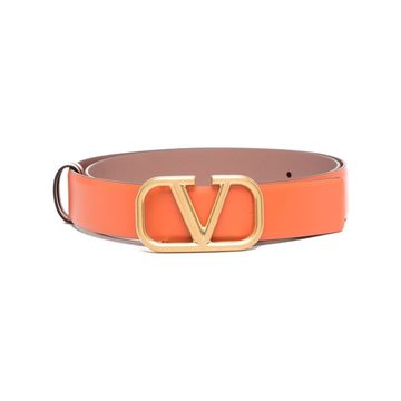 VLogo leather belt