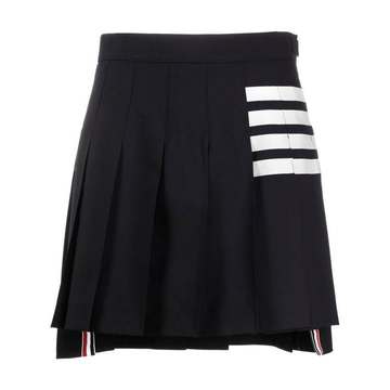 4-Bar stripe pleated skirt