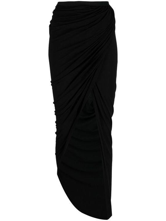 asymmetric-draped full-length skirt展示图