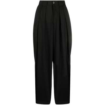 tapered pleat-detail trousers
