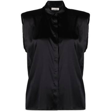 sleeveless silk shirt