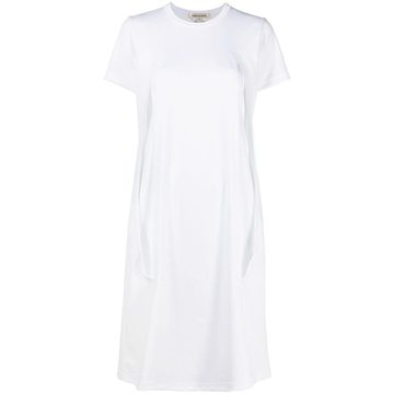 inverted pleat T-shirt dress