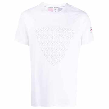 logo-tape panelled running T-shirt