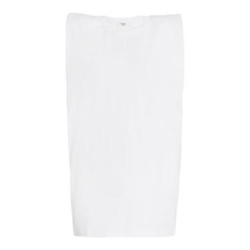 Tina Padded-Shoulder Cotton T-Shirt Dress