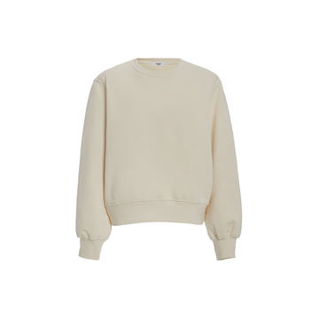 Vanessa Padded-Shoulder Cotton Sweatshirt