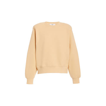 Vanessa Padded-Shoulder Cotton Sweatshirt