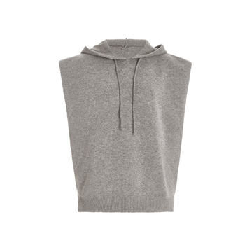 Juno Sleeveless Wool-Blend Knit Hoodie