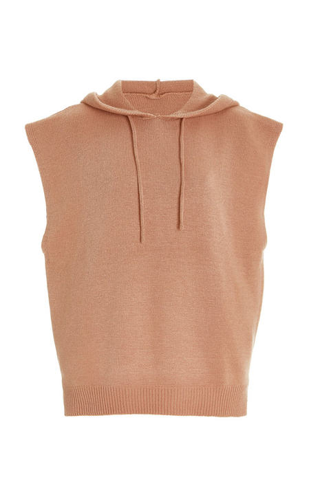 Juno Sleeveless Wool-Blend Knit Hoodie展示图