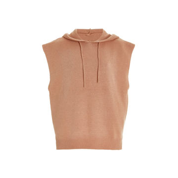 Juno Sleeveless Wool-Blend Knit Hoodie