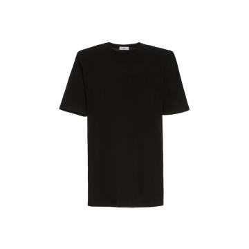 Sean Padded-Shoulder Cotton Mini T-Shirt Dress