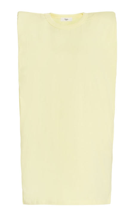 Tina Padded-Shoulder Cotton T-Shirt Dress展示图