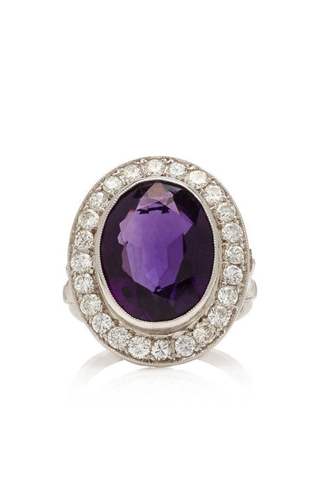 One of a Kind Amethyst & Diamond Ring展示图