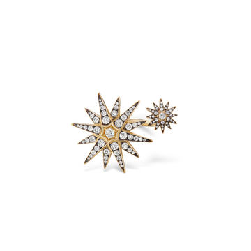 Starburst 18K Yellow Gold Diamond Ring