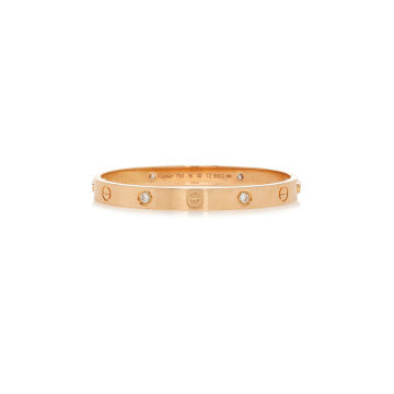 18K Rose Gold & Diamond Cartier Love Bracelet