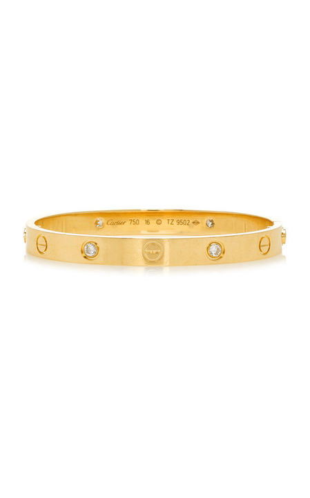 18K Yellow Gold & Diamond Cartier Love Bracelet展示图