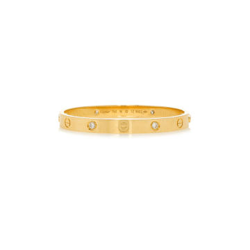 18K Yellow Gold & Diamond Cartier Love Bracelet