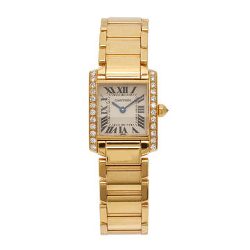 18K Yellow Gold Cartier Tank Francaise Diamond Watch