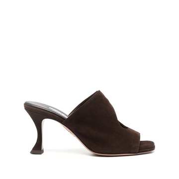 suede cut-out mules