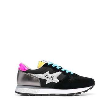 colour-block low-top sneakers