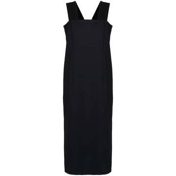 square-neck pinafore dress