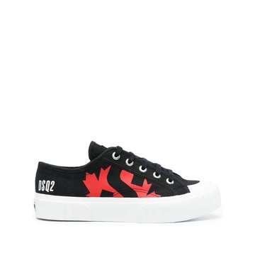 logo-print low-top sneakers