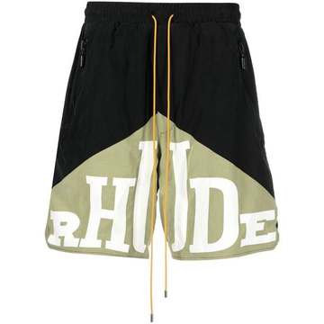 logo-print two-tone deck shorts