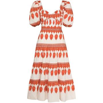 Culture puff-sleeve dress