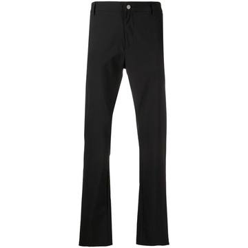 logo-patch straight-leg trousers