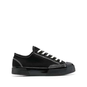 Moleskin low-top sneakers