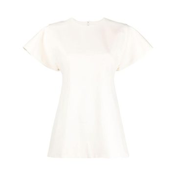 round-neck short-sleeve top