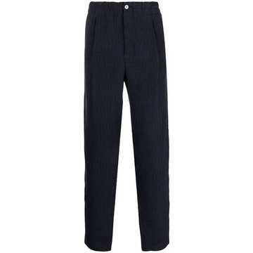 textured-finish straight-eg trousers