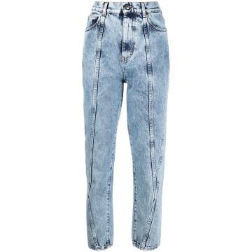 bleached cropped jeans