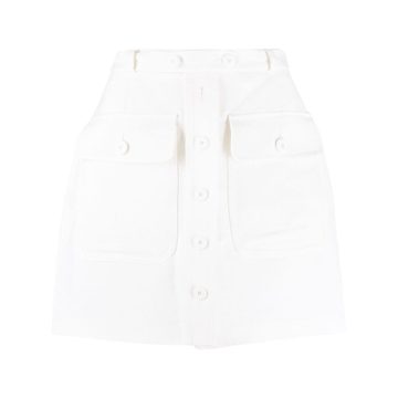 A-line buttoned mini skirt