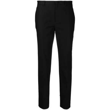 bow-embellished tailored trousers