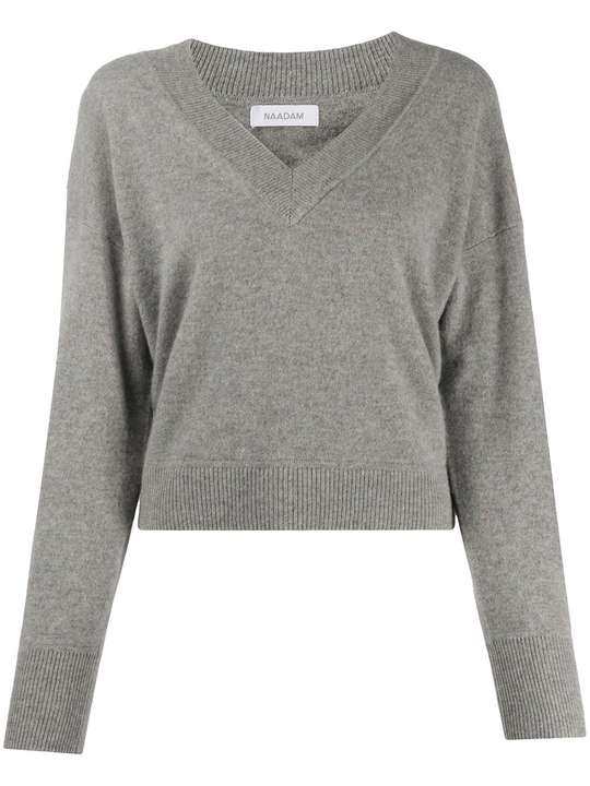 cropped V-neck jumper展示图