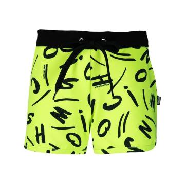 brushstroke logo-print swim shorts