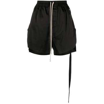 high-waisted side-slit shorts