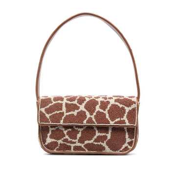 giraffe-print shoulder bag