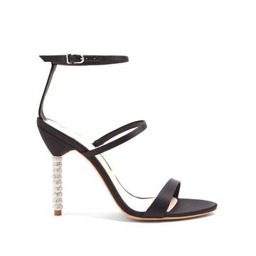 Rosalind crystal-heel satin sandals