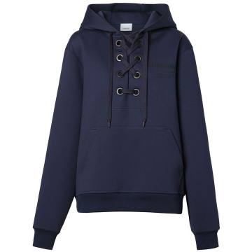 lace-up Horseferry-print hoodie